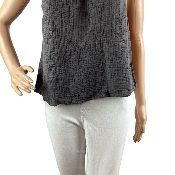 Monrow Ruffle Tank Size M Gray - Picture 3 of 7